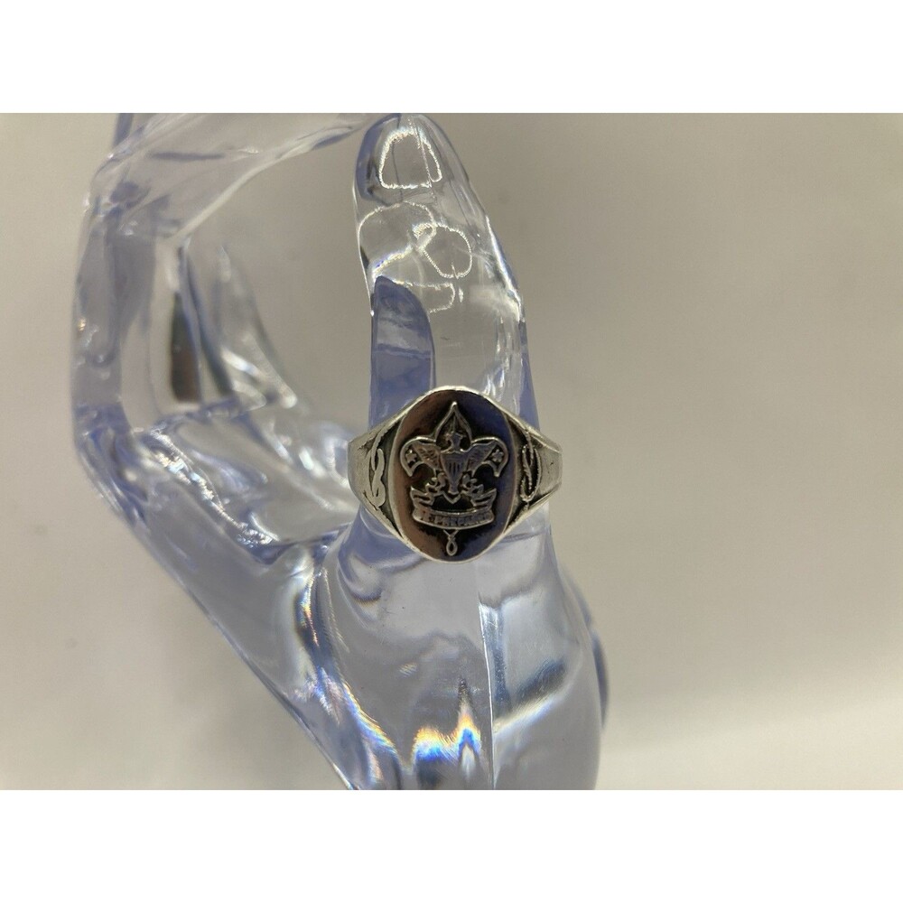Vintage Sterling Silver .925 BSA Boy Scouts of America Size 10 Ring